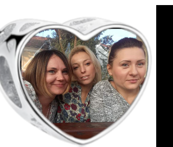 Charms • Zawieszka ze zdjęciem i grawerem • Serce ażurowe 1