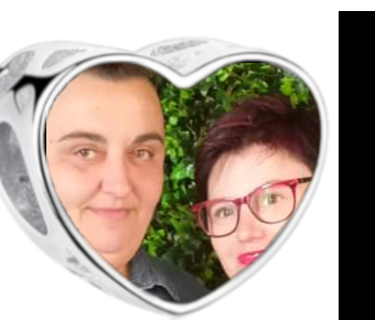 Charms • Zawieszka ze zdjęciem i grawerem • Serce ażurowe 2