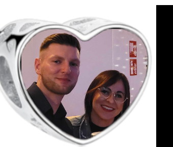 Charms • Zawieszka ze zdjęciem i grawerem • Serce ażurowe 2