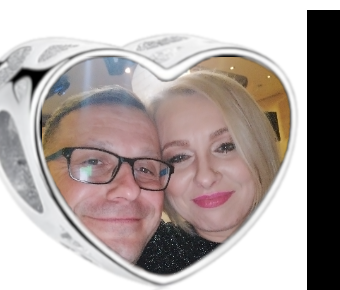 Charms • Zawieszka ze zdjęciem i grawerem • Serce ażurowe 2