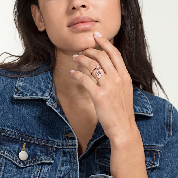 Pierścionek SWAROVSKI • Swarovski Symbolic Motif Ring, Blue, Rose-gold tone plated 5510068 2