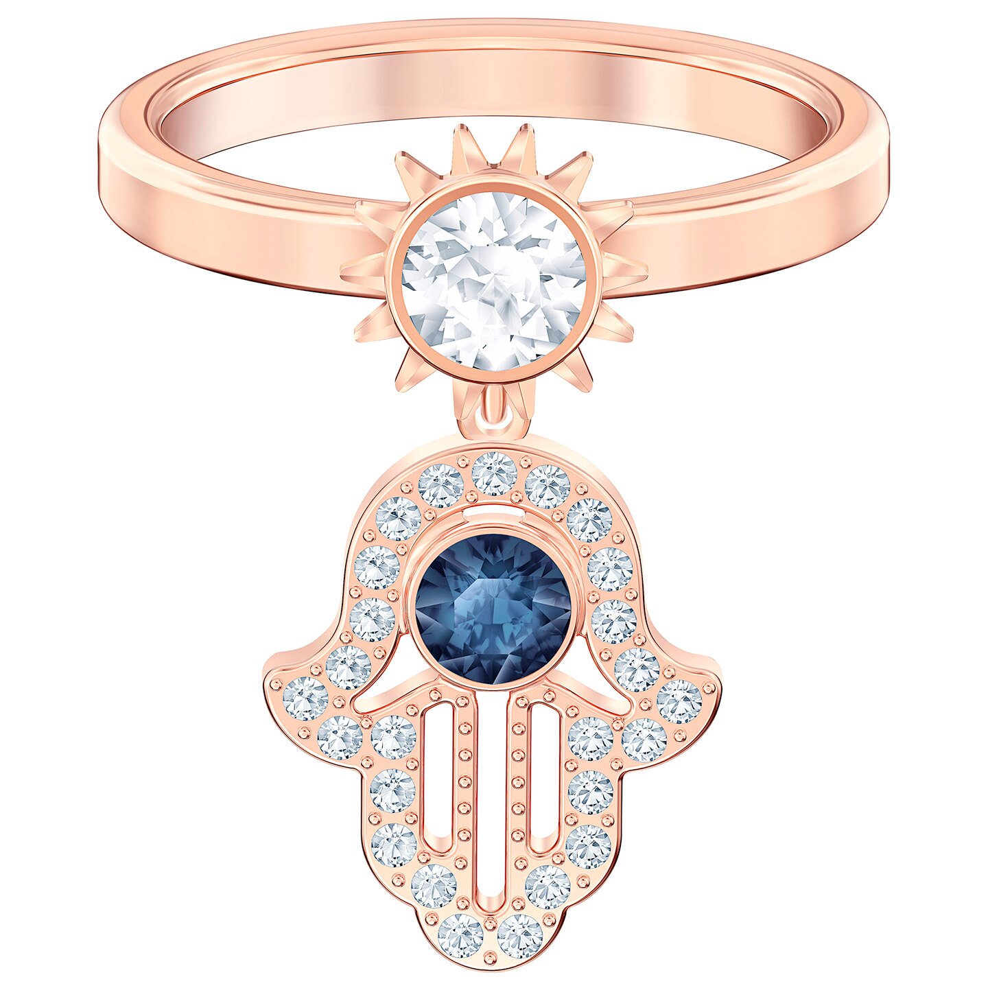 Pierścionek SWAROVSKI • Swarovski Symbolic Motif Ring, Blue, Rose-gold tone plated 5510068 1