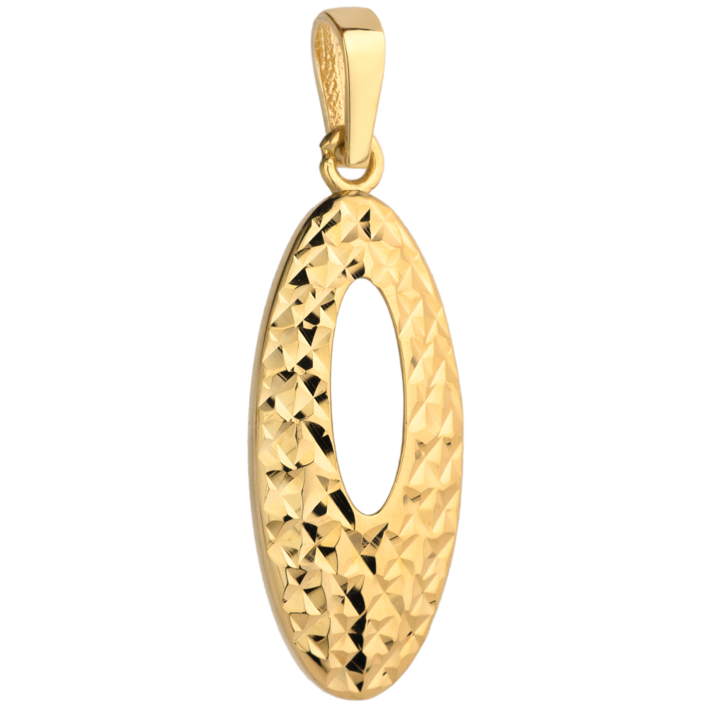 Zawieszka złota owalna diamentowana FUG6-4-Z00238-2 1