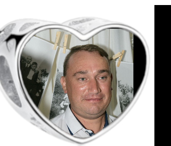 Charms • Zawieszka ze zdjęciem i grawerem • Serce ażurowe 1