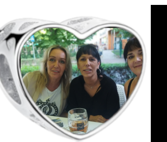 Charms • Zawieszka ze zdjęciem i grawerem • Serce ażurowe 2