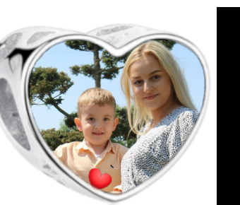 Charms • Zawieszka ze zdjęciem i grawerem • Serce ażurowe 2