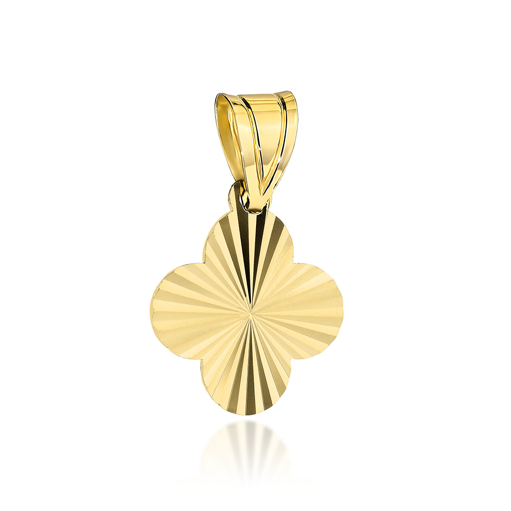Zawieszka złota diamentowana koniczynka FUG6-34-Z00524-2 1