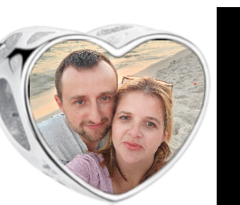 Charms • Zawieszka ze zdjęciem i grawerem • Serce ażurowe 2