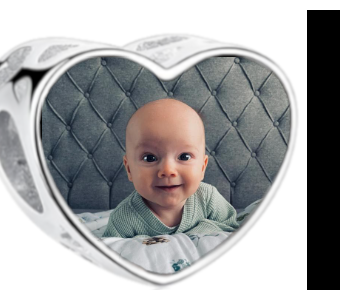 Charms • Zawieszka ze zdjęciem i grawerem • Serce ażurowe 2