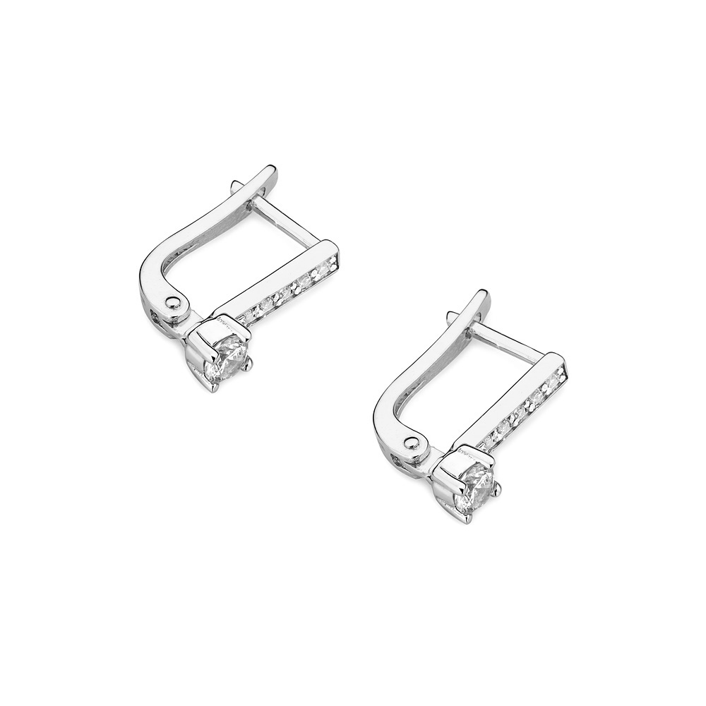 Kolczyki z białego złota z brylantami FKO-053-B585-B0.32 1