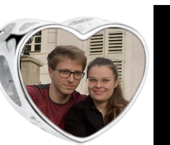 Charms • Zawieszka ze zdjęciem i grawerem • Serce ażurowe 2