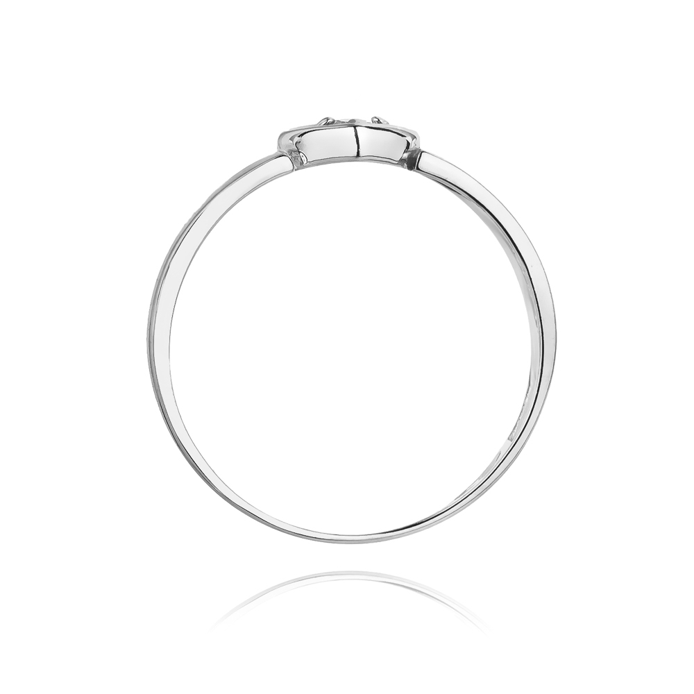Pierścionek zaręczynowy z białego złota z brylantem 0.04 ct 1