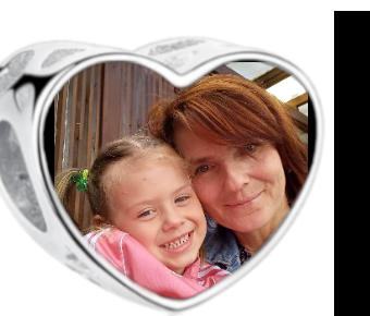 Charms • Zawieszka ze zdjęciem i grawerem • Serce ażurowe 1