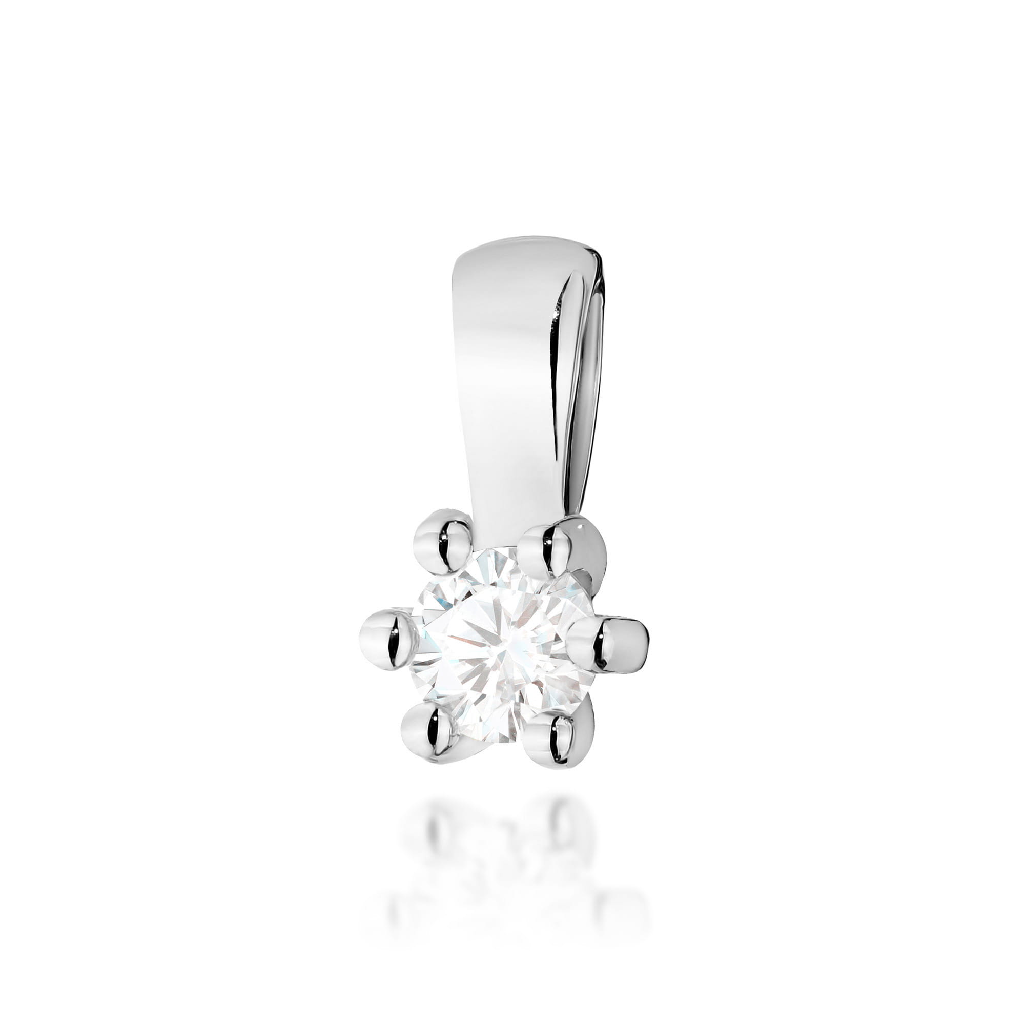 Zawieszka z białego złota z brylantem 0.10 ct FZ222-B585-B0.10/0.10 1