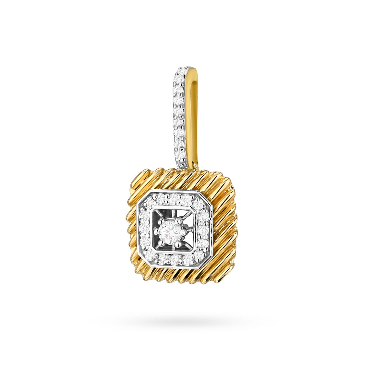 Zawieszka z żółtego złota z brylantem 0.17 ct FZ0516-585-B0.17 1
