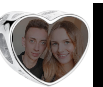 Charms • Zawieszka ze zdjęciem i grawerem • Serce ażurowe 2