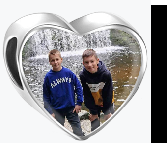 Charms • Zawieszka ze zdjęciem • Serce • Białe cyrkonie 2