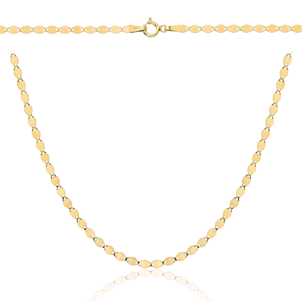 Naszyjnik złoty delikatne blaszki 50 cm FUG3-17-N00464-2 1