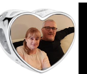 Charms • Zawieszka ze zdjęciem i grawerem • Serce ażurowe 2