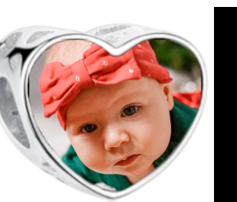 Charms • Zawieszka ze zdjęciem i grawerem • Serce ażurowe 2