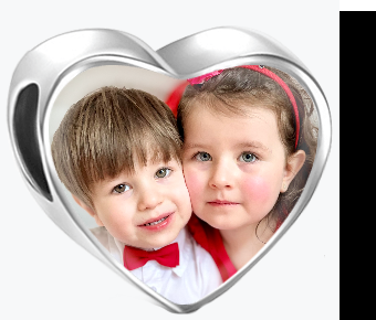 Charms • Zawieszka ze zdjęciem • Serce • Różowe cyrkonie 2