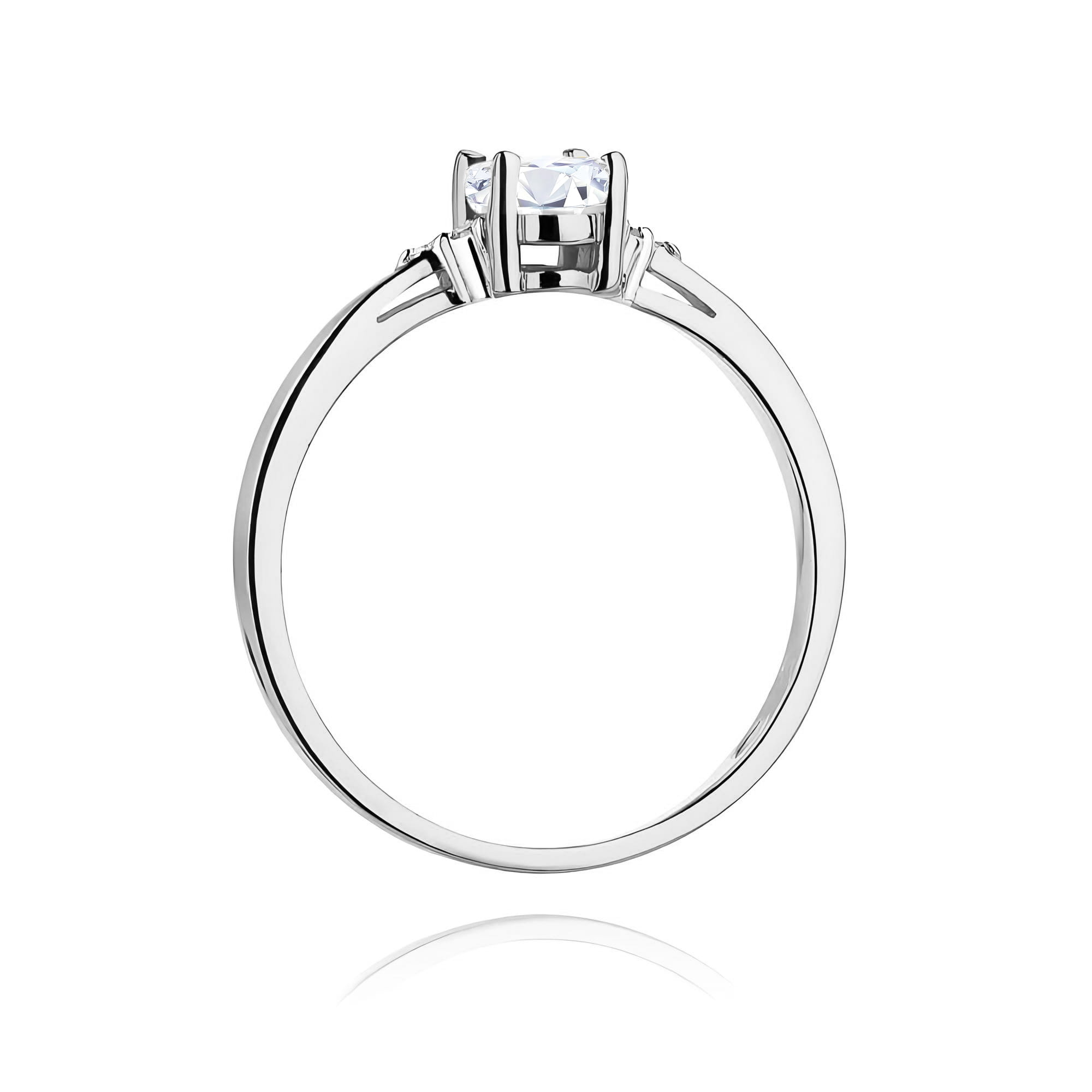 Pierścionek zaręczynowy z białego złota z diamentami laboratoryjnymi 0.45 ct 1