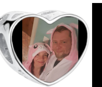 Charms • Zawieszka ze zdjęciem i grawerem • Serce ażurowe 1