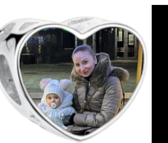 Charms • Zawieszka ze zdjęciem i grawerem • Serce ażurowe 2