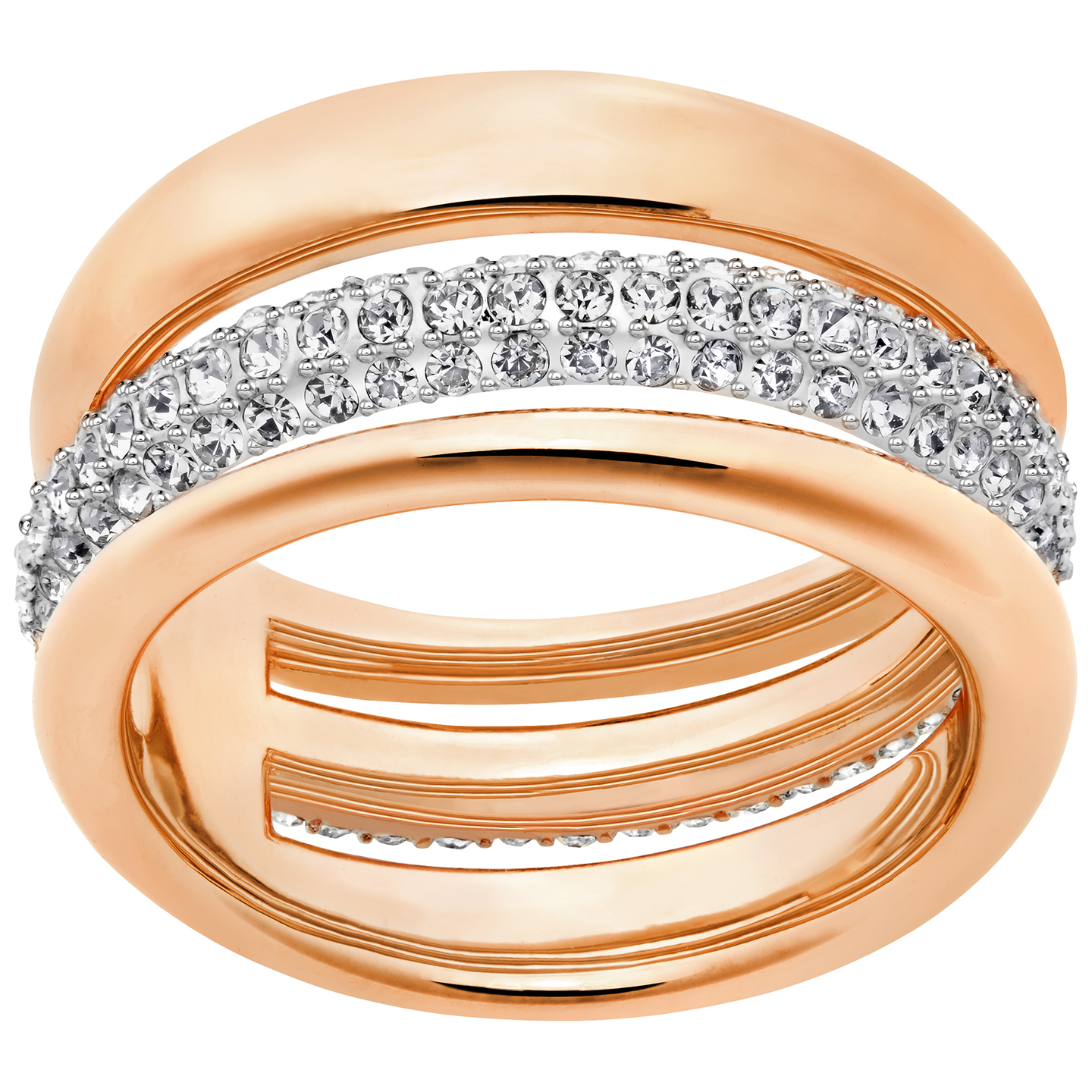 Pierścionek SWAROVSKI • Exact Ring, White, Rose Gold Plating 5194458 5221573 1