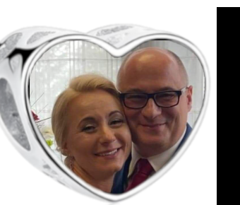 Charms • Zawieszka ze zdjęciem i grawerem • Serce ażurowe 2