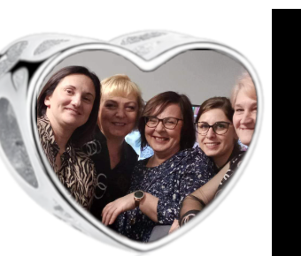 Charms • Zawieszka ze zdjęciem i grawerem • Serce ażurowe 1