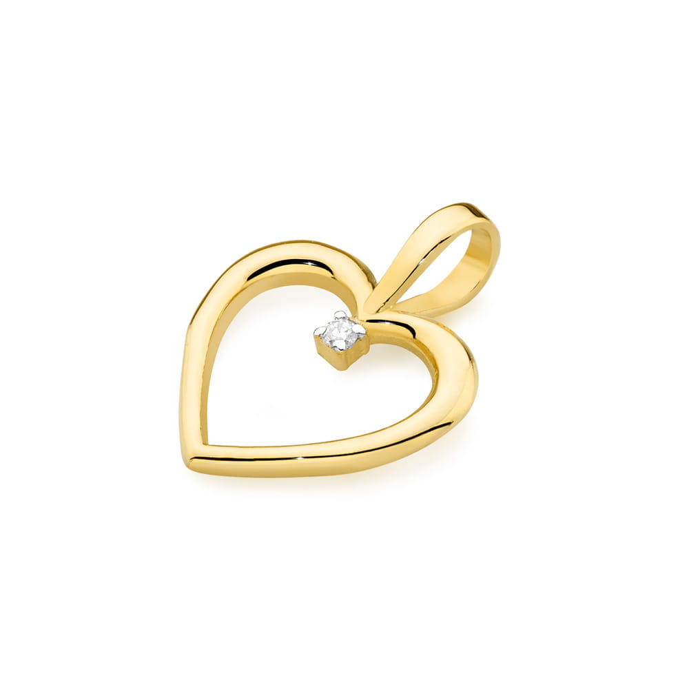 Zawieszka z żółtego złota z brylantem 0.05 ct FS025-585-B0.05 1