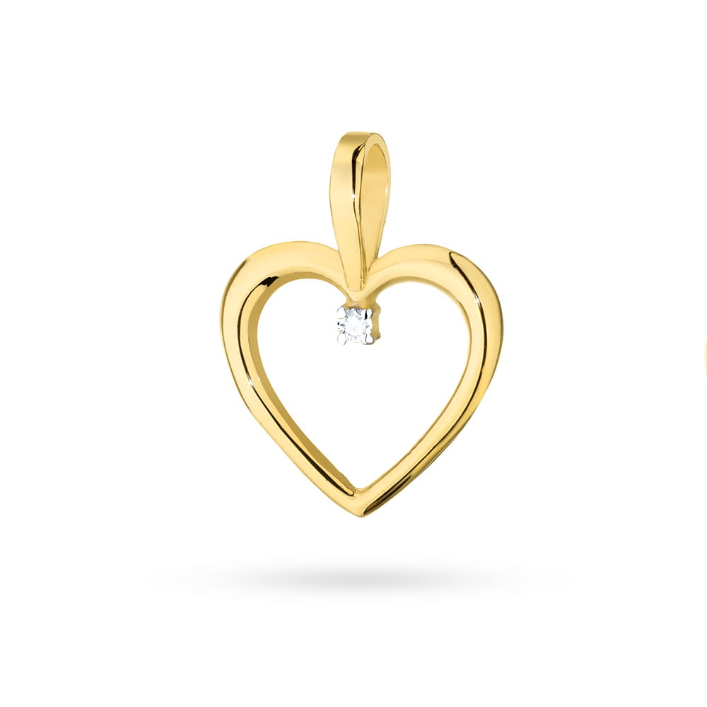 Zawieszka z żółtego złota z brylantem 0.05 ct FS025-585-B0.05 2