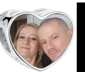 Charms • Zawieszka ze zdjęciem i grawerem • Serce ażurowe 1