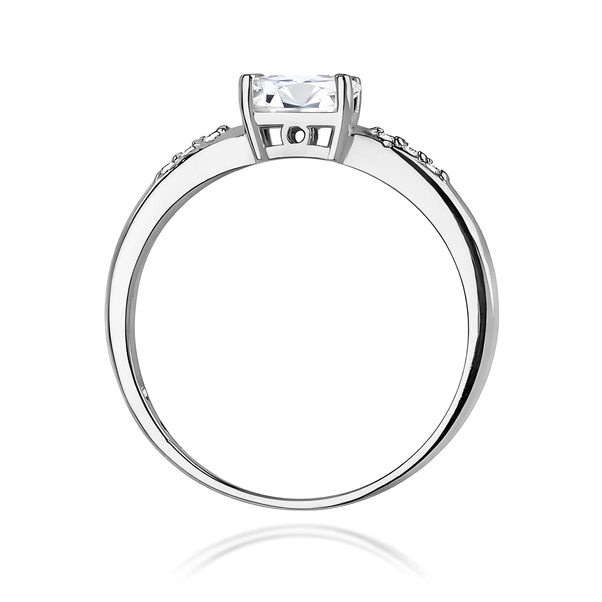 Pierścionek zaręczynowy z białego złota z diamentami laboratoryjnymi 0.43ct 1