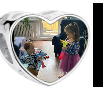 Charms • Zawieszka ze zdjęciem • Serce • Łapka 2