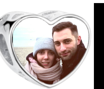Charms • Zawieszka ze zdjęciem i grawerem • Serce ażurowe 2