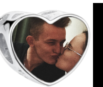 Charms • Zawieszka ze zdjęciem i grawerem • Serce ażurowe 2