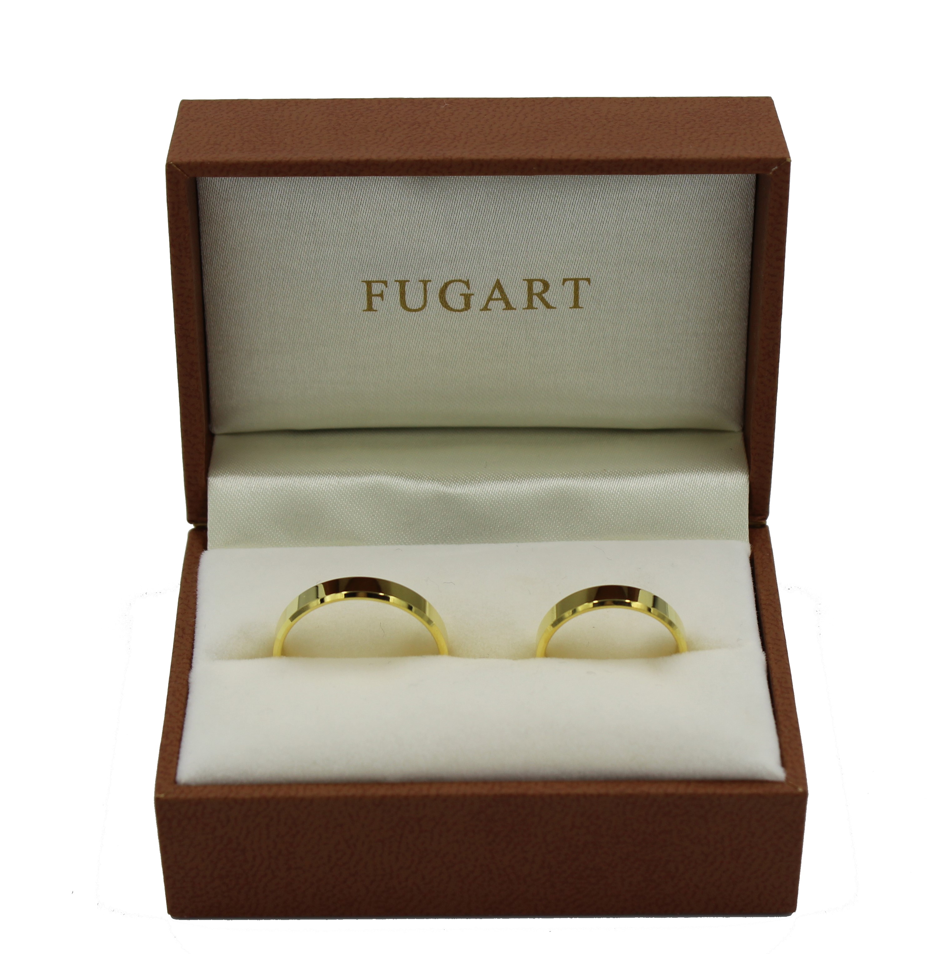 Obrączki ślubne klasyczne złote 4mm próba 585 z fazą • FS10002/4 2