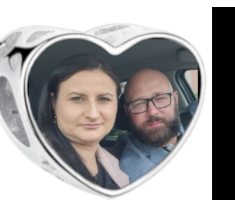Charms • Zawieszka ze zdjęciem i grawerem • Serce ażurowe 2