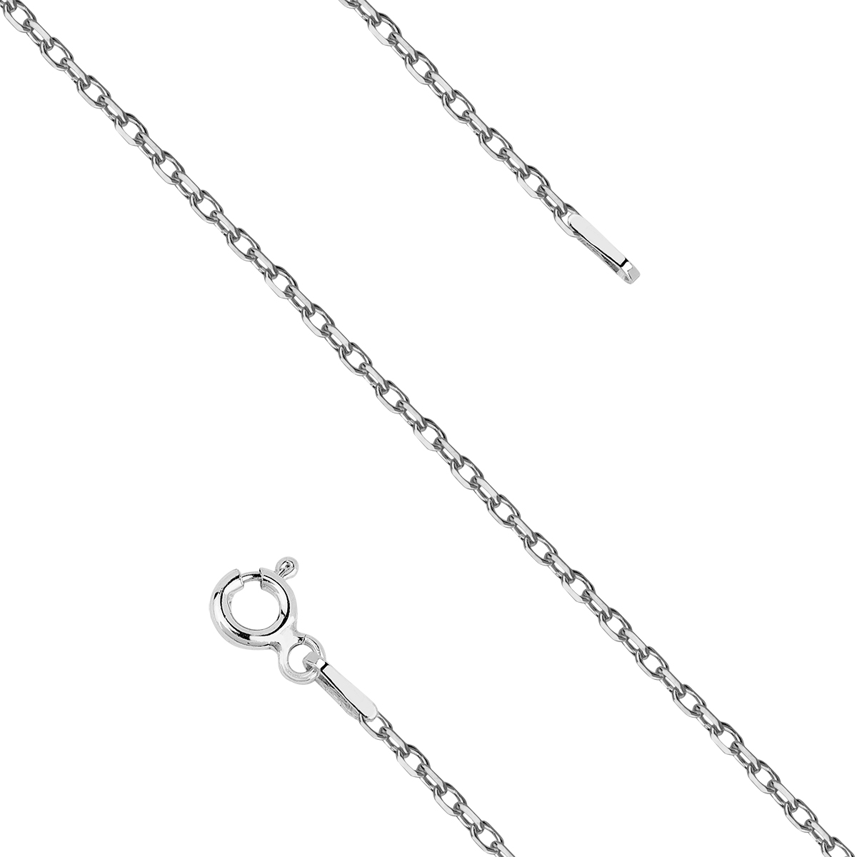 Srebrny łańcuszek rolo diamentowany 45cm FUG50ARD4R/45 1