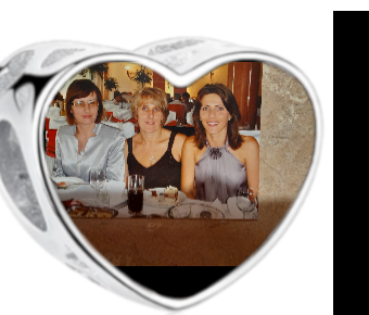 Charms • Zawieszka ze zdjęciem i grawerem • Serce ażurowe 2