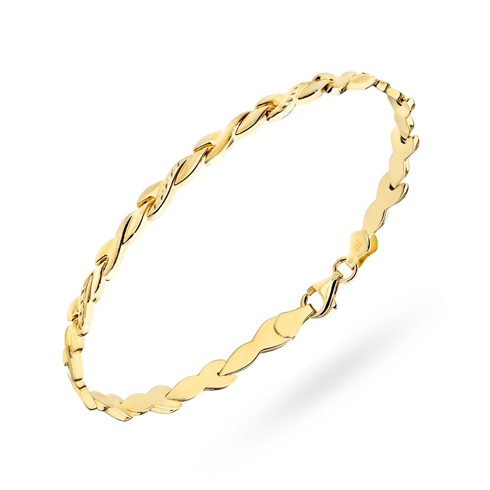 Bransoletka złota elegancka fale FUG2-B01174-585 1