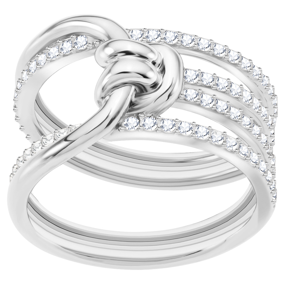 Pierścionek Swarovski • Lifelong Wide Ring, White, Rhodium plating 5402449 5392183 5412039 1