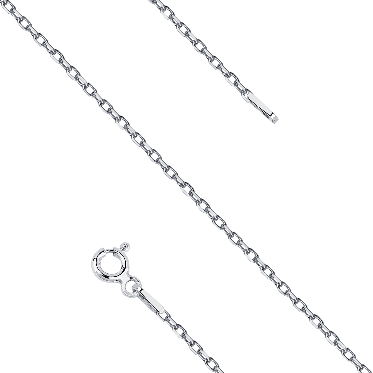 Srebrny łańcuszek ankier diamentowany 50 cm FUG50AD4R/50 2
