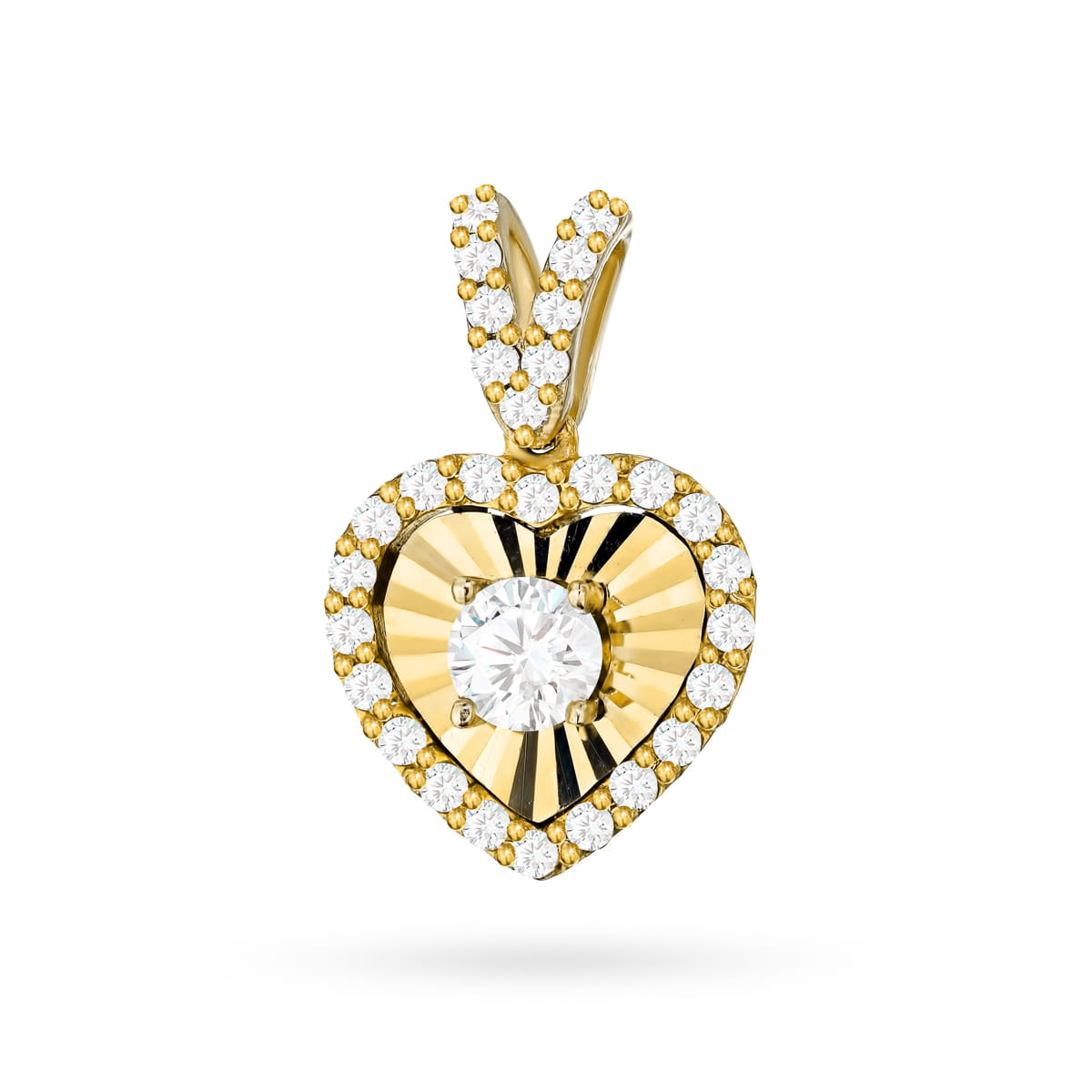 Zawieszka z żółtego złota z brylantem 0.48 ct FZ0518-585-B0.48 2