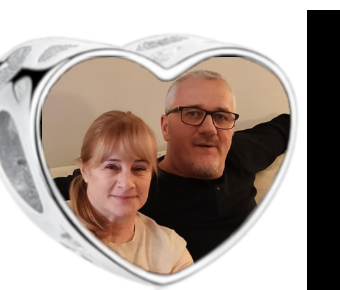 Charms • Zawieszka ze zdjęciem i grawerem • Serce ażurowe 2