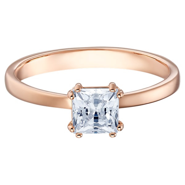Pierścionek Swarovski • Attract, biały, w odcieniu różowego złota 5515776 2