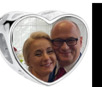 Charms • Zawieszka ze zdjęciem i grawerem • Serce ażurowe 2