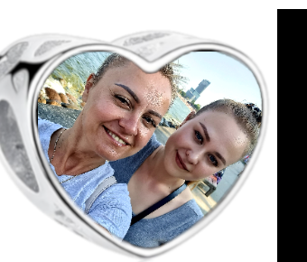 Charms • Zawieszka ze zdjęciem i grawerem • Serce ażurowe 2